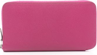 Herm&egrave;s Purple Rose Purple Epsom Leather Leather Long Wallet (Bi-Fold) (Pre-Owned)