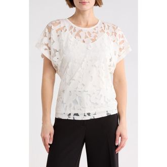 Boss Orange by Hugo Boss Ebasi Floral Top in Open White at Nordstrom Rack, Size X-Large