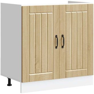 vidaXL Mobile Base Lavello Lucca Rovere Sonoma in Legno Multistrato - Vidaxl