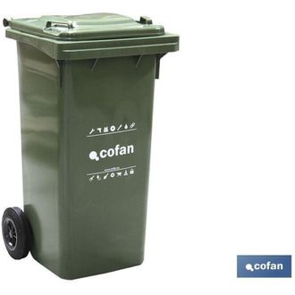 cofan Contenedor 2 Ruedas 120 Litros Color Azul