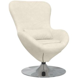 vidaXL Vidaxl - Sill&oacute;n Huevo Crema 63 X 73 X 90 Cm Terciopelo