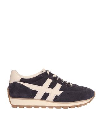 Hogan H701 Calfskin Contrasting Accent Sneakers