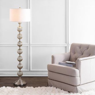 Jonathan Y Designs Oslo 60.5 Glass/Metal LED Floor Lamp