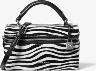 Michael Kors Jana Extra-Small Zebra Print Calf Hair Crossbody Bag