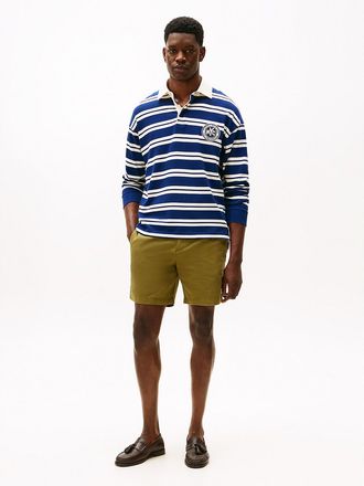 Tommy Hilfiger Mens 7 Cotton-Linen Blend Short - Green - 34