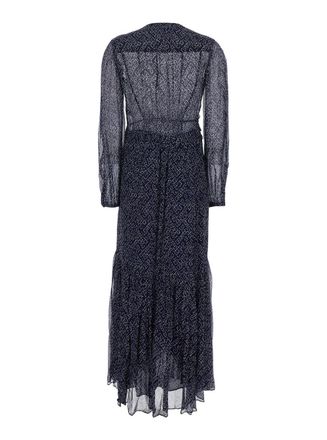 Isabel Marant Womens Midi Dress Briane Blue Viscose