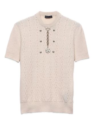 Prada wool crew-neck sweater - men - Wool - 52 - F0036 NEUTRAL