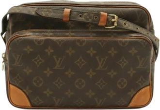 Louis Vuitton Pre-owned Monogram Canvas Shoulder Bag - Dames - Vintage Schoudertas - Bruin - ONE Size - Vintage
