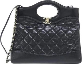 Chanel Pre-owned 31 Line Lamsleren Schoudertas - Dames - Vintage Handtas - Zwart - ONE Size - Leer - Vintage