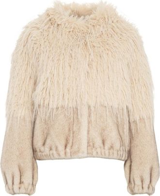 Bully Faux Fur Jacket With Textured Contrasts