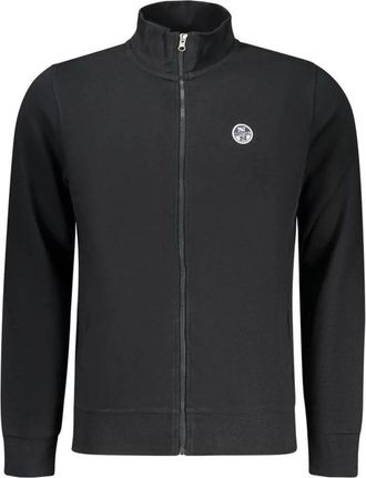 North Sails Katoenen sweater met ronde hals - Heren - Vesten met rits - Zwart - L - Katoen - Hoodies & sweatvesten