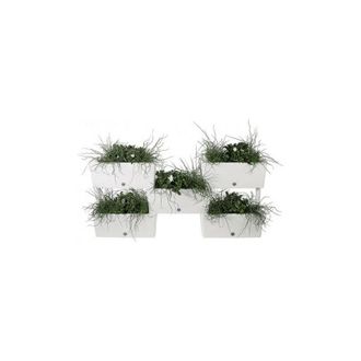 Bama Kit Jardineras Modulares brick Kit 5 Pzas - Color Gris