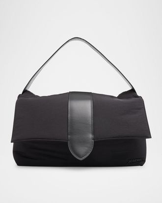 Jacquemus Mens Bambino Padded Nylon Messenger Bag