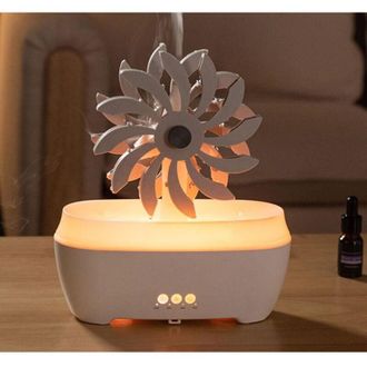 OEM Difusor De Aromaterapia En Forma De Molino De Viento, Humidificador Con Luz Led De 7 Colores Ajustable, Control Remoto Y Temporizador Para Relajaci&oacute;n 