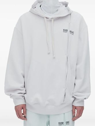 Kusikohc logo-print hoodie - men - Cotton - S - White