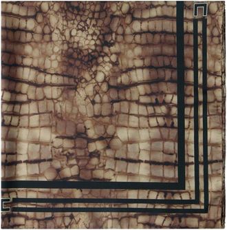 Elisabetta Franchi FOULARD STAMPA ALLIGATORE CACAO ELISABETTA FRANCHI