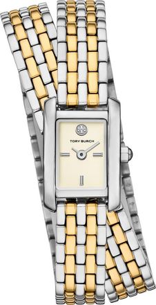 Tory Burch The Mini Eleanor Double Bracelet Watch, 17mm x 25mm in Two Tone at Nordstrom