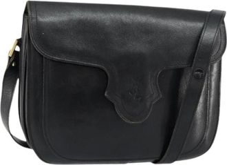 Saint Laurent Pre-owned Cross Body Bags, female, Black, Size: ONE SIZE Pre-owned Leather Crossbody Bag