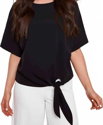 UP Tie Knot Top In Black