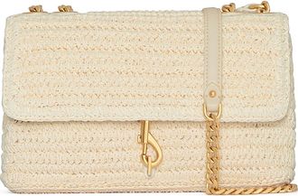 Rebecca Minkoff Medium Edie Woven Convertible Crossbody Bag in Porcelain at Nordstrom