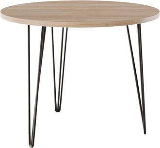 OEM Mesa Redonda Mika &Oslash;90 Cm Para Cocina, Sal&oacute;n, Comedor Roble Sonoma