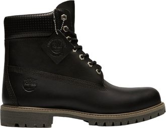 Timberland Mens Premium 6 Inch Waterproof Fashion Boot, Black Full Grain with Dark Brown, 9 Wide