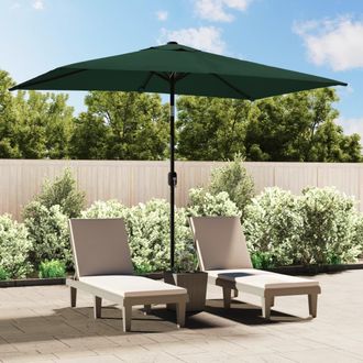 vidaXL Sombrilla Rectangular Verde 200x300 Cm Vidaxl