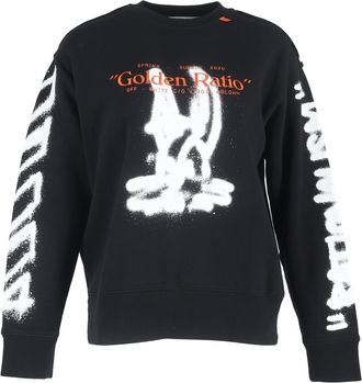 Off-white Off-White Diag Cartoon T-shirt met lange mouwen in zwart katoen