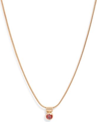 Set & Stones Ellie Birthstone Pendant Necklace in Gold/january at Nordstrom