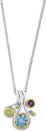 Effy Bezel Set Gemstone Cluster Pendant Necklace in Blue at Nordstrom Rack, Size 18