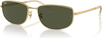 Ray-Ban Ovale Metalen Zonnebril - unisex - Zonnebrillen - Geel - 56 MM - Accessoires