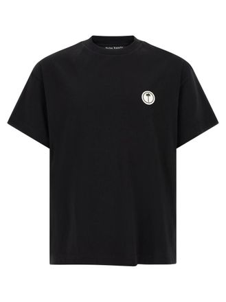 Palm Angels Black Logo Crew Neck T-Shirt
