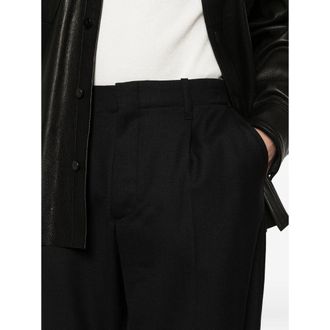 Our Legacy Wide-Leg Wool Trousers - Black