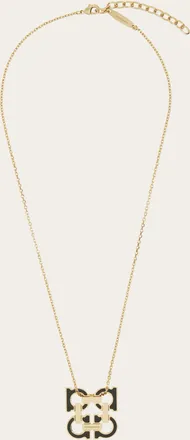 Ferragamo Women Four Gancini pendant necklace Gold