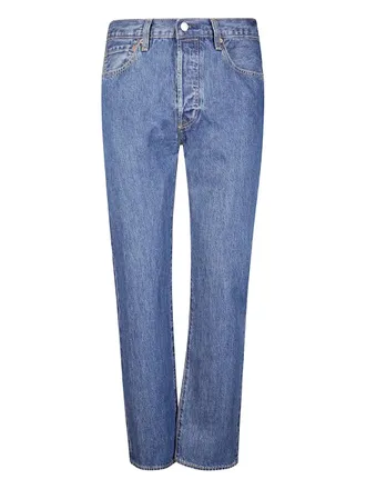 Levi's 501 buttoned straight-leg jeans - women - Fabric - 32 - Blue