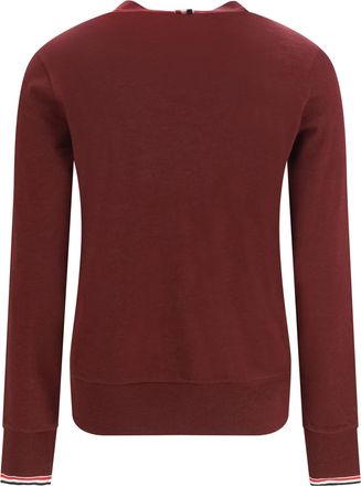 Thom Browne Merino Wool V-Neck Cardigan - Burgundy