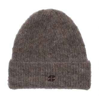 By-Bar Amsterdam Logo Norton Beanie - Dames - Hoeden - Bruin - ONE Size - Accessoires