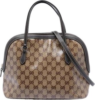 Gucci Pre-owned Handbags, female, Brown, Size: ONE SIZE Pre-owned Satchel