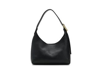 Madewell Puffy Buckle Shoulder Backpack Womens Bags True Black, Cotton/Leather