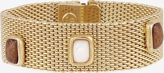 Gas Bijoux Flexibles breites Armband mit Steinen Totem GM