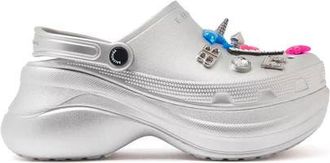 Balenciaga CROCS Clog in Metallic Silver at Nordstrom, Size 10Us