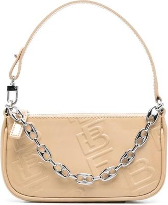 by FAR Casual Leren Schoudertas in Beige - Dames - Handtassen - Beige - ONE Size - Leer - Tassen