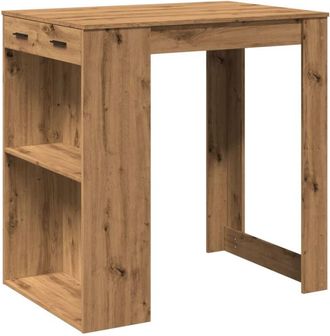 vidaXL Mesa Alta Bar Madera Ingenier&iacute;a Roble Artisian 102x70x103,5 Cm Vidaxl