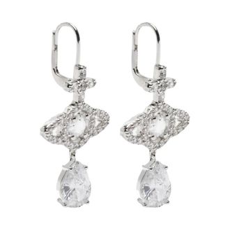 Vivienne Westwood Olympia CZ Drop Earrings - Dames - Oorbellen - Grijs - ONE Size - Accessoires