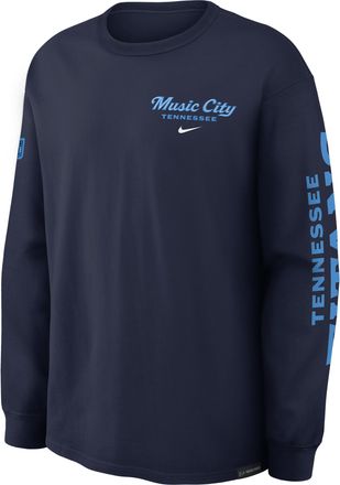 Nike Tennessee Titans Rivalries Collection Max90 Nike Mens NFL Long-Sleeve T-Shirt in Blue | 04T941S9V-SFR