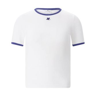 Courr&egrave;ges T-Shirts, female, White, Size: S AC T-Shirt