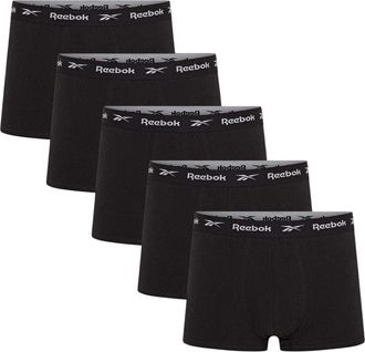 Reebok Boxershorts van jersey voor heren (set van 5) (Zwart)