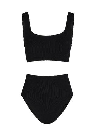 Hunza G Patricia Crinkle Bikini - Black - One Size