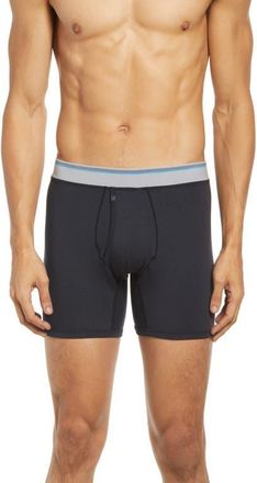 Mack Weldon 18-Hour Jersey Boxer Briefs in True Black at Nordstrom, Size Medium