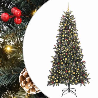 vidaXL &Aacute;rbol De Navidad Artificial Verde 240 Cm Pvc, Pl&aacute;stico Y Acero Vidaxl